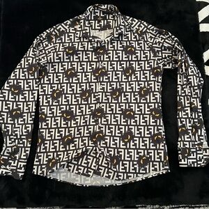 Authentic Fendi Monster Eyes FF Monogram Dress Shirt